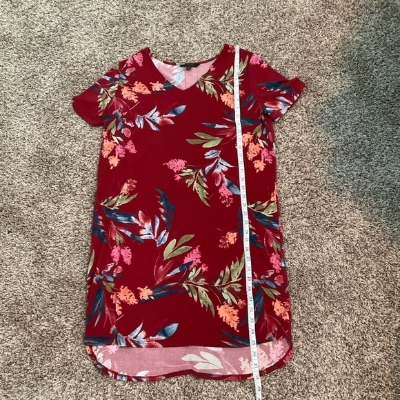 Christian Siriano Red Floral Dress Size Large - Picture 8 of 12